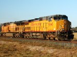 UP 9640  13Dec2012  NB with cement approaching McCarty Lane 